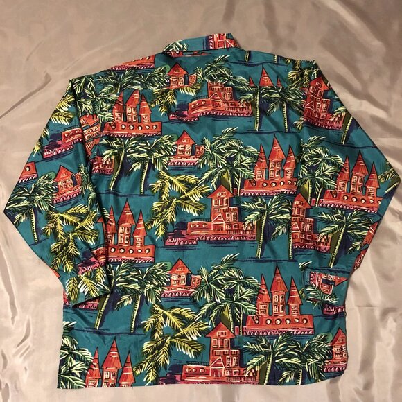 Men's Festive Long Sleeve Silk Shirt - Picture 5 of 8